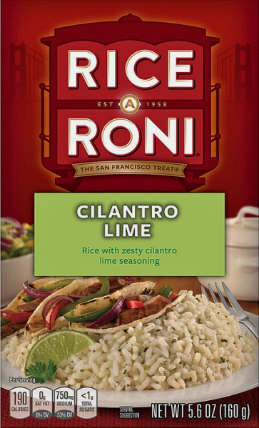 RICE RONI 'Cilantro Lime' Rice with zesty cilantro lime seasoning 160 gr